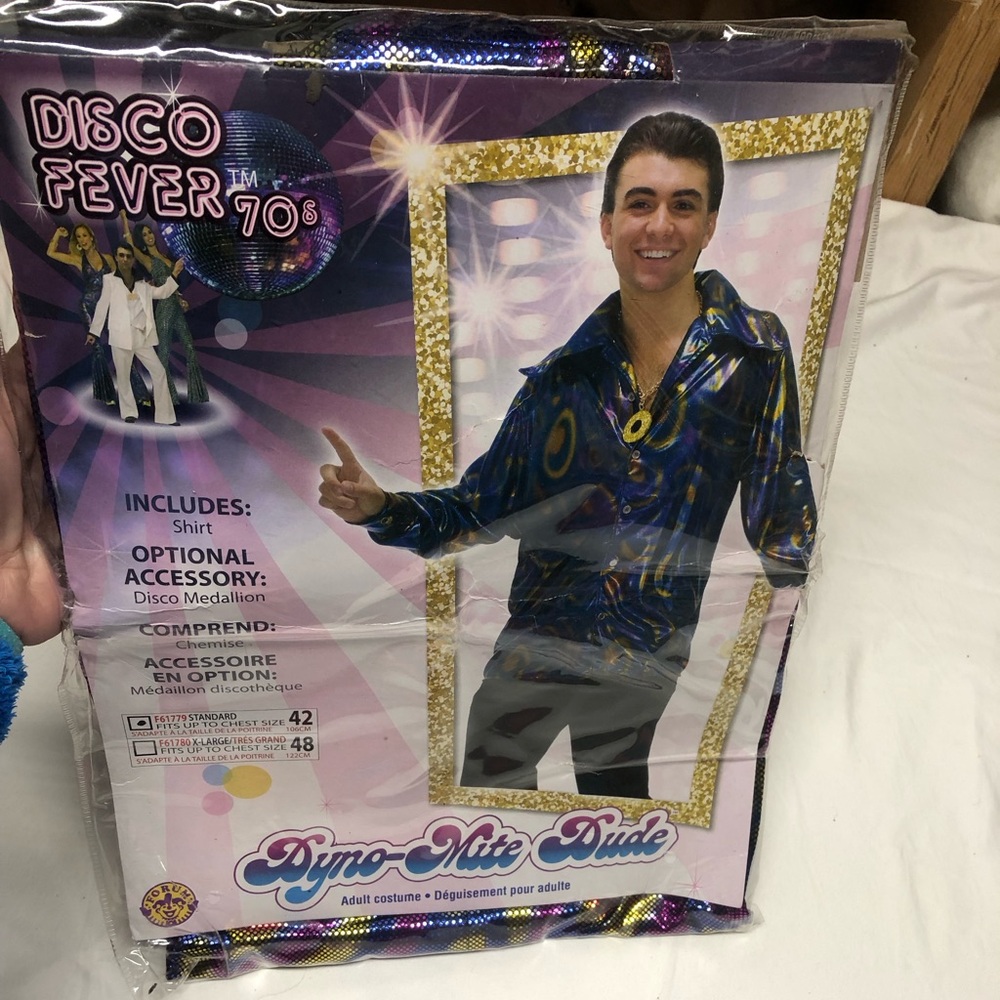 Dyno-Mite disco Dude Party Shirt Costume